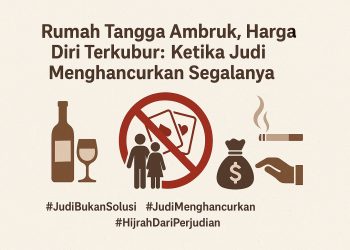 Ilustrasi dampak negatif perjudian terhadap keluarga